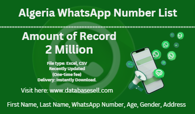 Algeria WhatsApp Number List